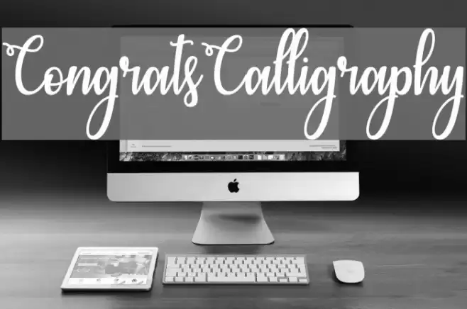 CongratsCalligraphy Font examples