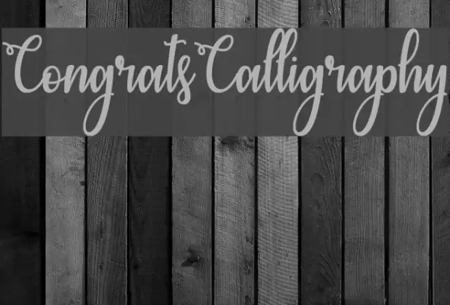 CongratsCalligraphy Font examples