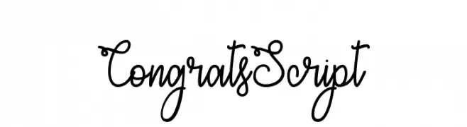 CongratsScript  Frei Schriftart Herunterladen