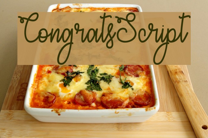 CongratsScript Font examples