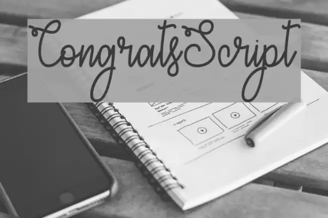 CongratsScript Font examples