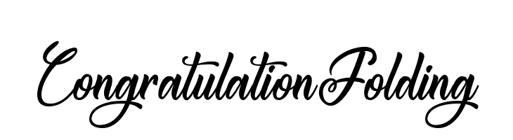 CongratulationFolding  Descarca Fonturi Gratis