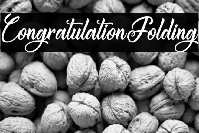 CongratulationFolding Font examples