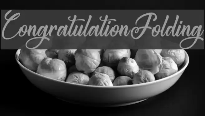 CongratulationFolding Font examples