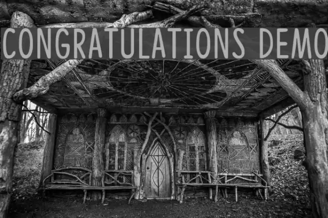 Congratulations DEMO Font examples