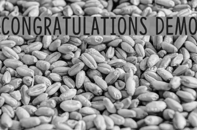 Congratulations DEMO Font examples