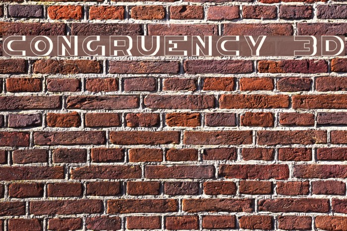 Congruency 3D Font examples