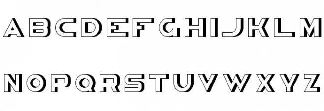 Congruency 3D Font Litere mici