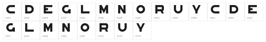 Congruency Regular Demo Character Map