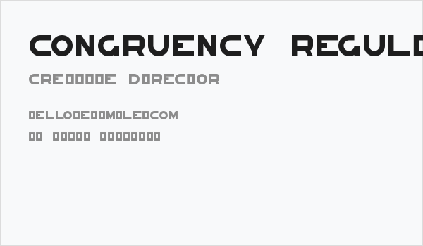 Congruency Regular Demo Business Card