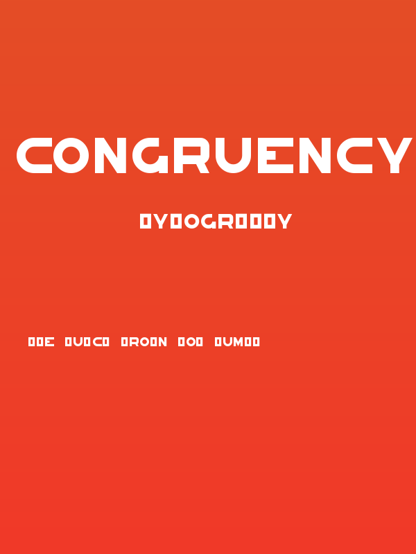 Congruency Regular Demo Poster