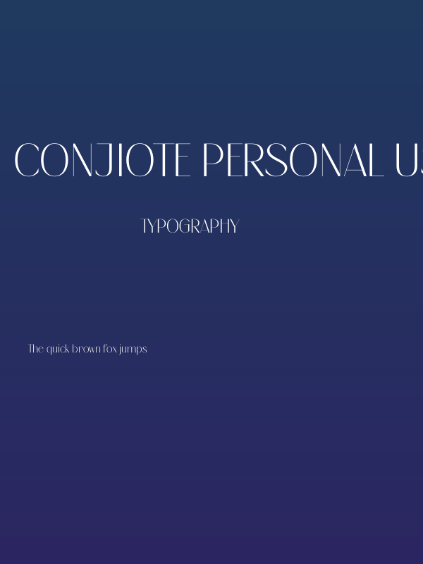 Conjiote Personal Use Poster