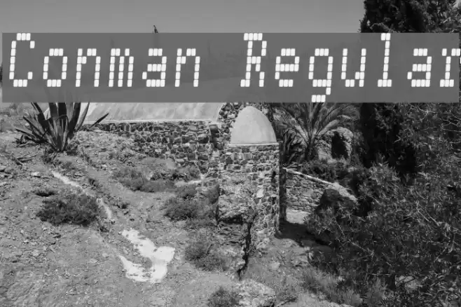 Conman Regular خط examples