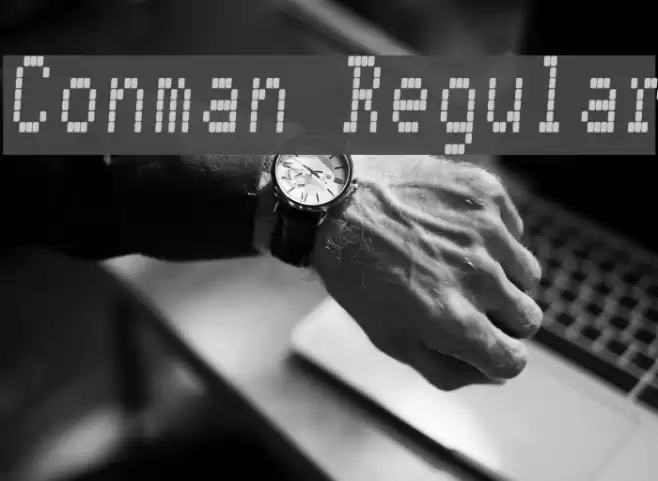 Conman Regular خط examples