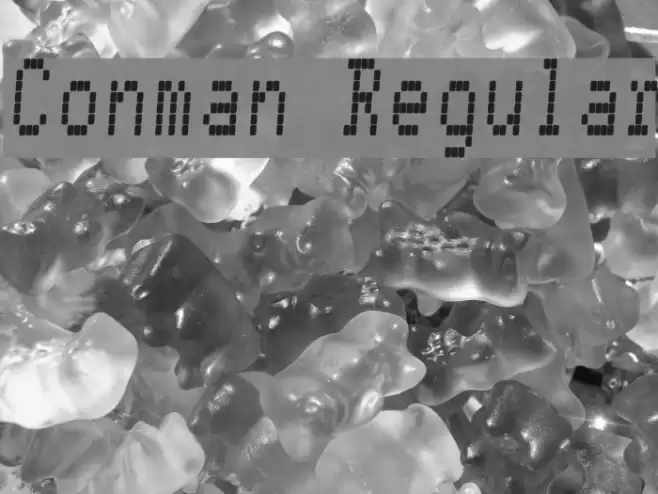 Conman Regular خط examples