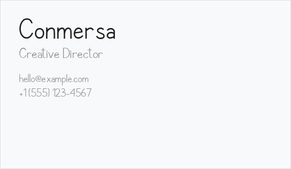 Conmersa Business Card