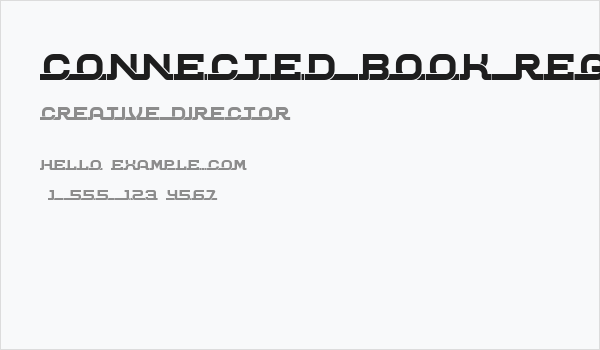 Connected Book Regular Business Card