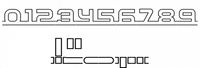 Connected Hollow Regular Font OTHER CHARS