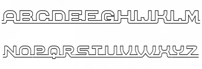 Connected Hollow Regular Шрифта ВЕРХНИЙ