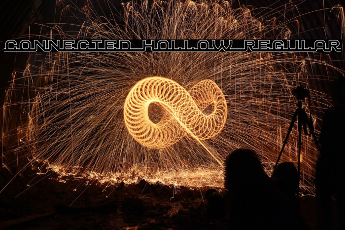 Connected Hollow Regular フォント examples