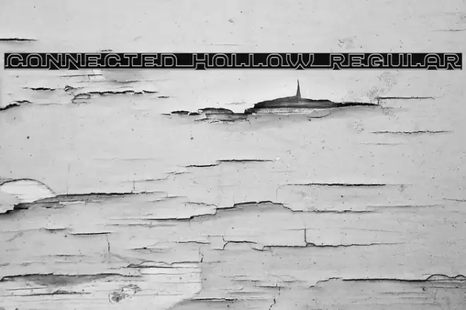 Connected Hollow Regular Font examples