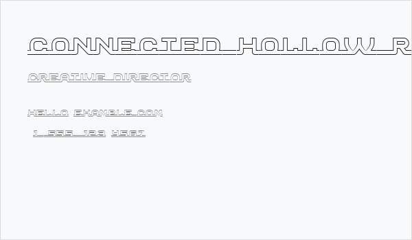 Connected Hollow Regular Business Card