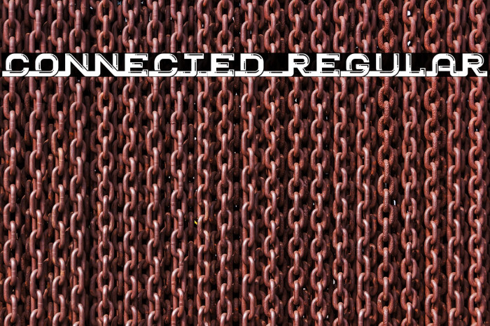 Connected Regular 字体 examples