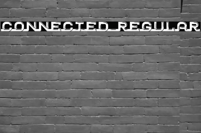 Connected Regular Font examples