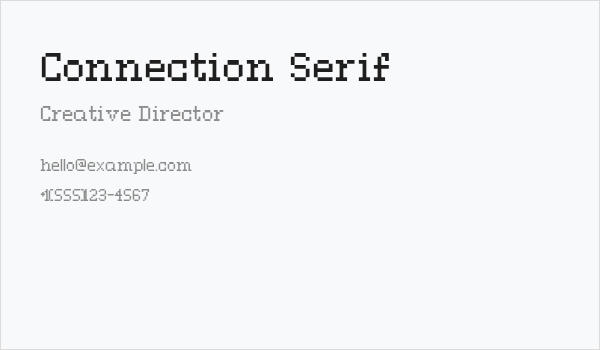 Connection Serif Business Card