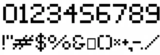 Connection Font OTHER CHARS