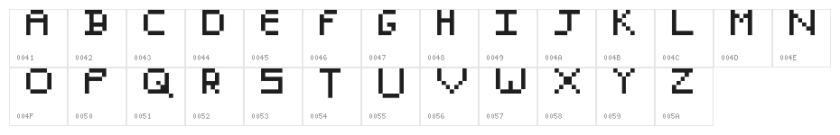 Connor's Epic Font Regular Character Map