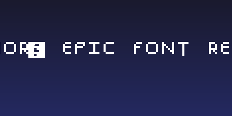 Connor's Epic Font Regular Social Header