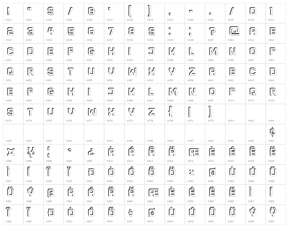 Conquest Regular Character Map