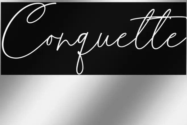 Conquette 字体 examples