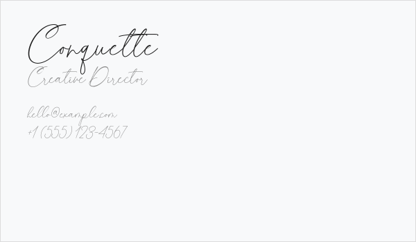 Conquette Business Card