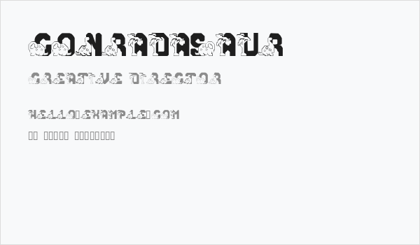 Conradasaur Business Card