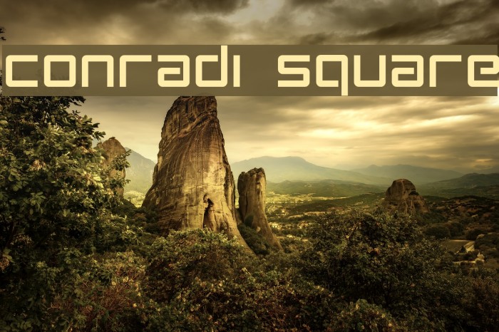 Conradi Square Font examples