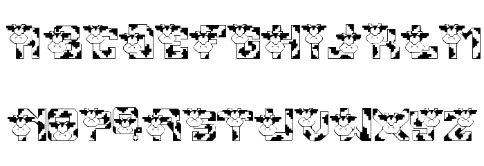 Conrads Cows Font LOWERCASE