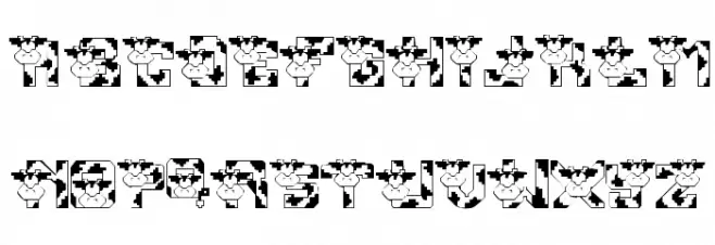 Conrads Cows Schriftart Kleinbuchstaben
