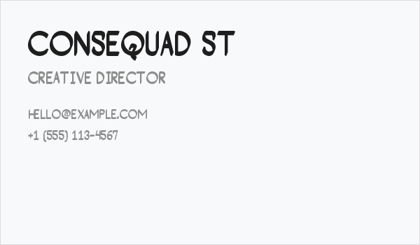 Consequad St Business Card