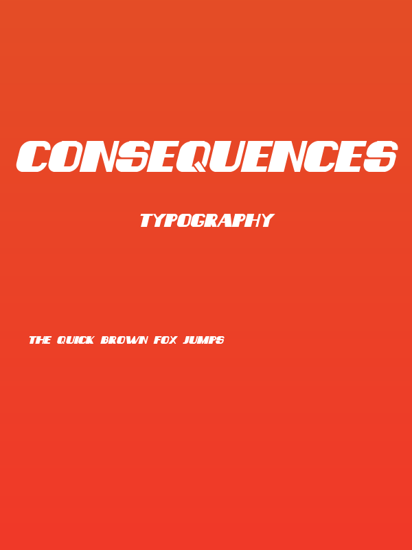 Consequences Italic Poster