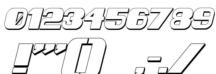 Consequences Shadow Italic Font OTHER CHARS