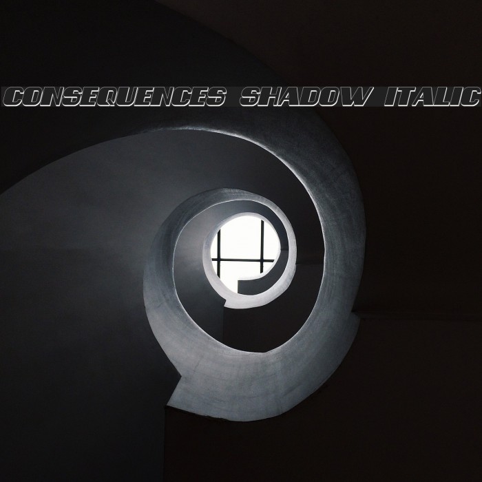 Consequences Shadow Italic Font examples