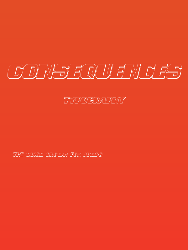 Consequences Shadow Italic Poster