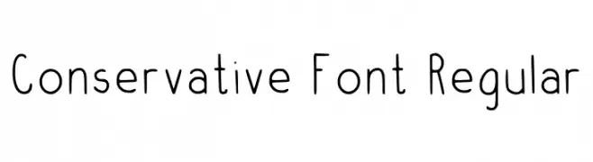 Conservative Font Regular Шрифта