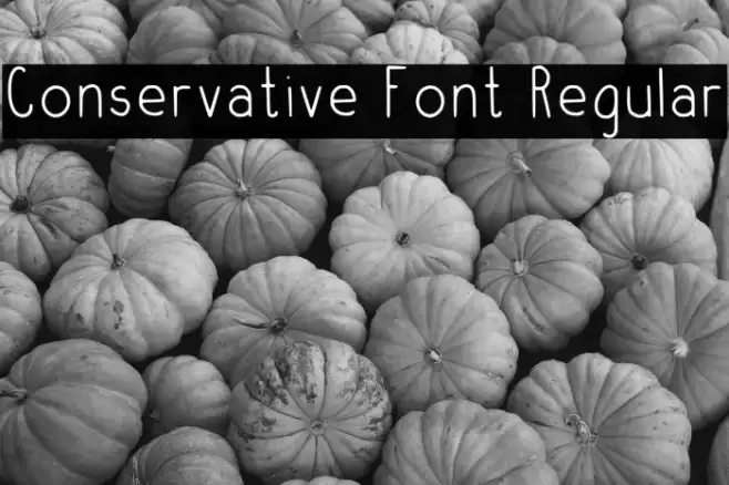Conservative Font Regular Шрифта examples
