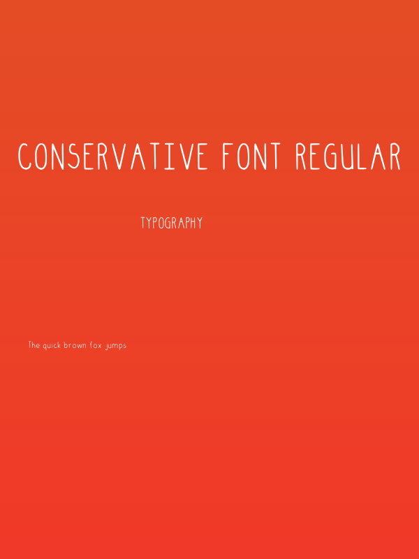 Conservative Font Regular Poster