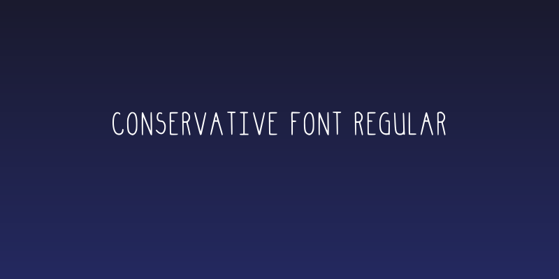Conservative Font Regular Social Header