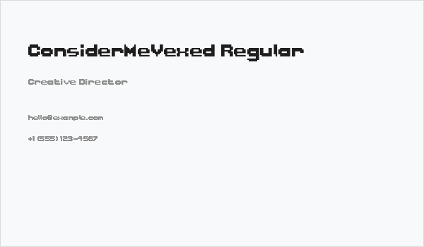 ConsiderMeVexed Regular Business Card