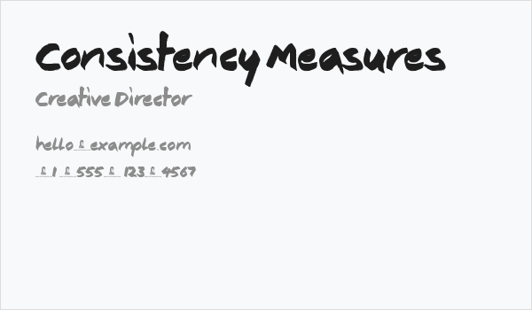Consistency Measures Business Card